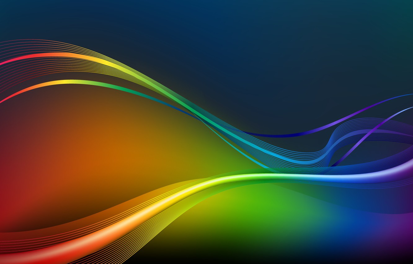 Photo Wallpaper Green, Red, Yellow, Blue, Wave Energy - Blue Green Red Waves - HD Wallpaper 