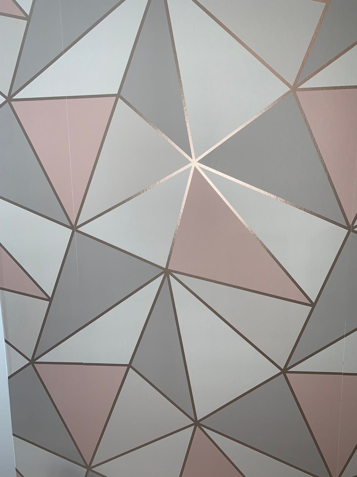 1 Roll Of Unused Rose Gold, Pink, Grey And White Geo - Pink And Grey And  White - 1200x1600 Wallpaper 