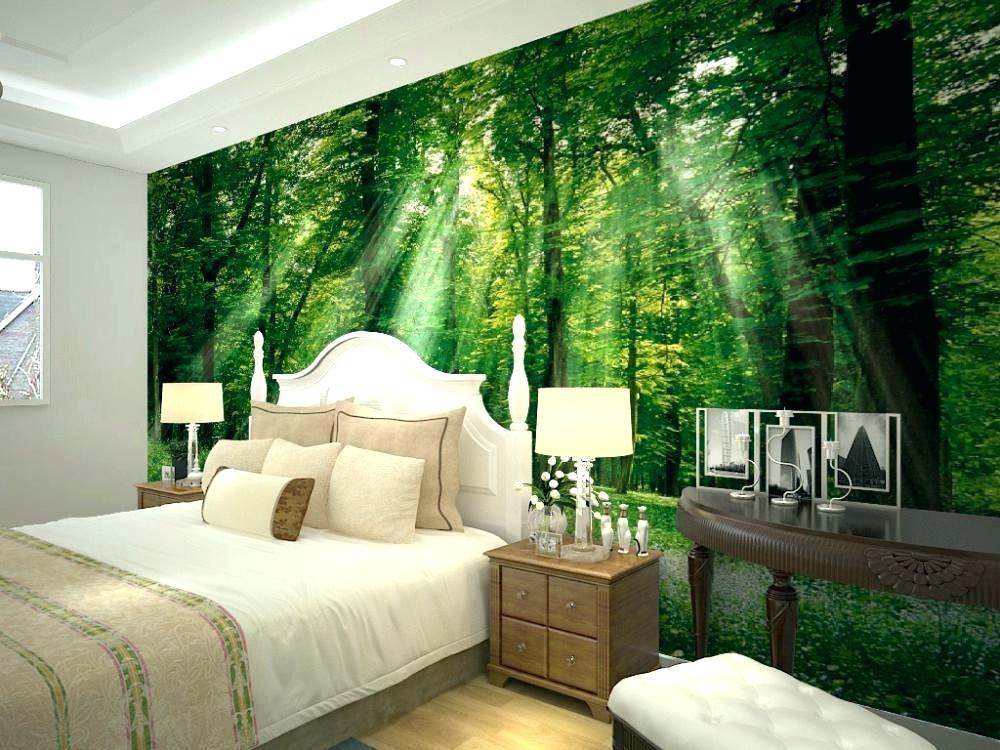 Green Bedroom Wallpaper Forest Themed Wallpaper Forest - Bedroom Forest Room Mural - HD Wallpaper 