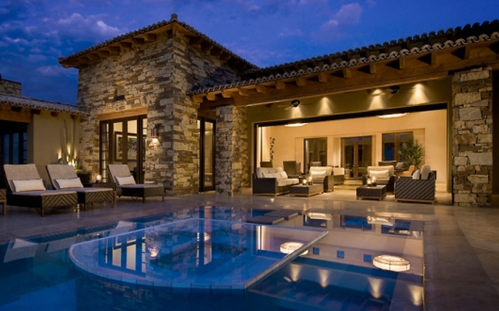 Luxury Modern Stone House - HD Wallpaper 