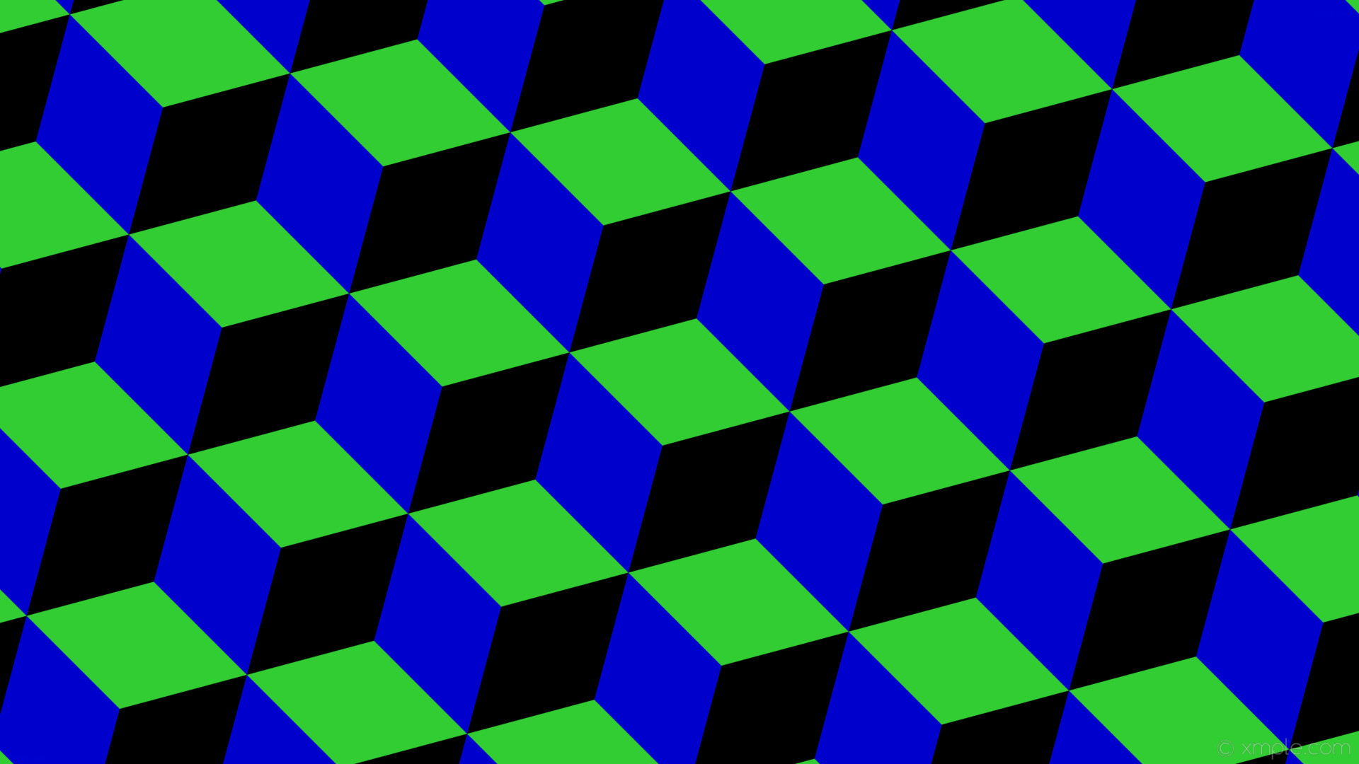 Wallpaper Green Black Blue 3d Cubes Lime Green Medium - Lime Green Black Blue - HD Wallpaper 