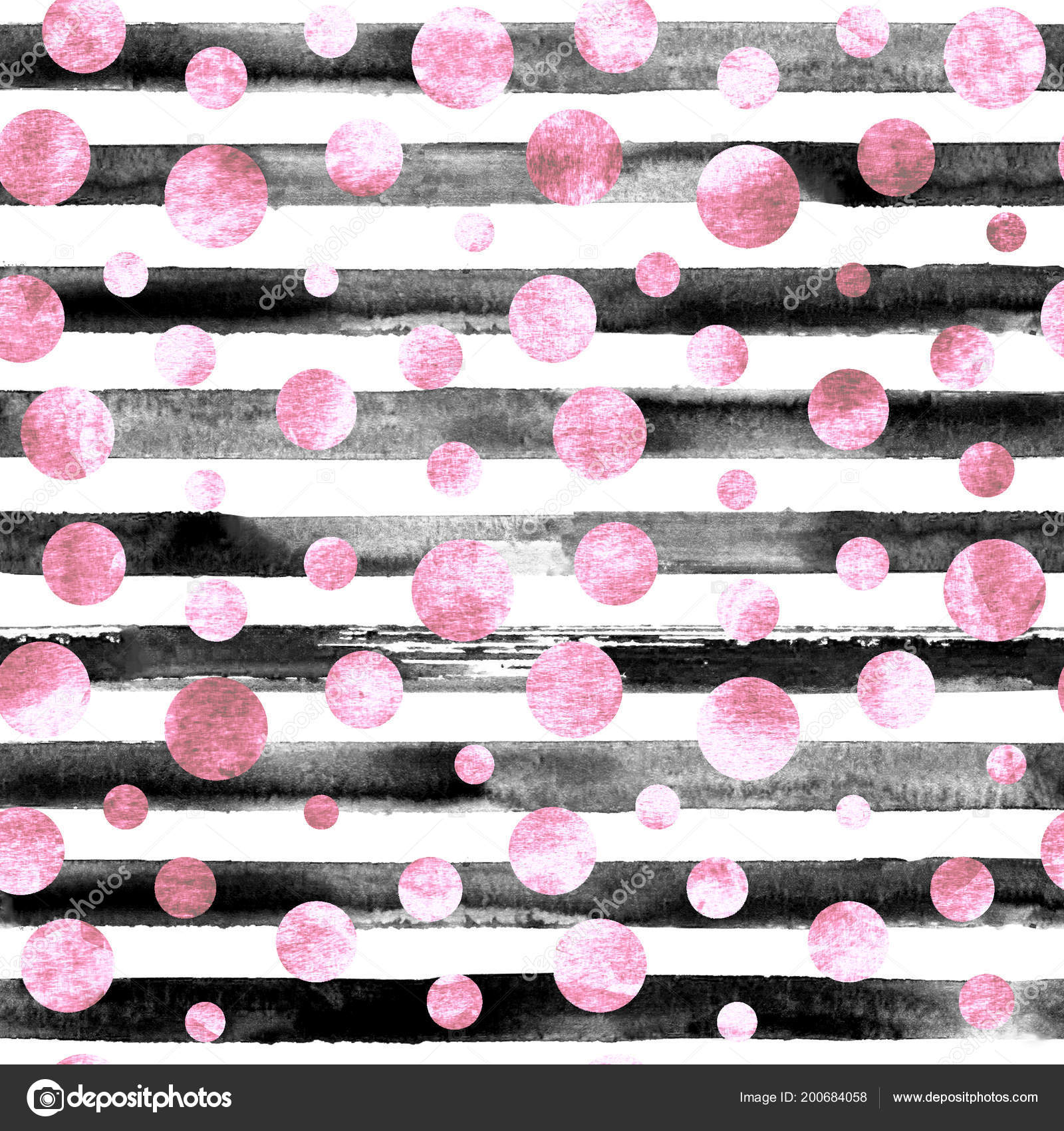 Black And White Stripes With Pink - HD Wallpaper 