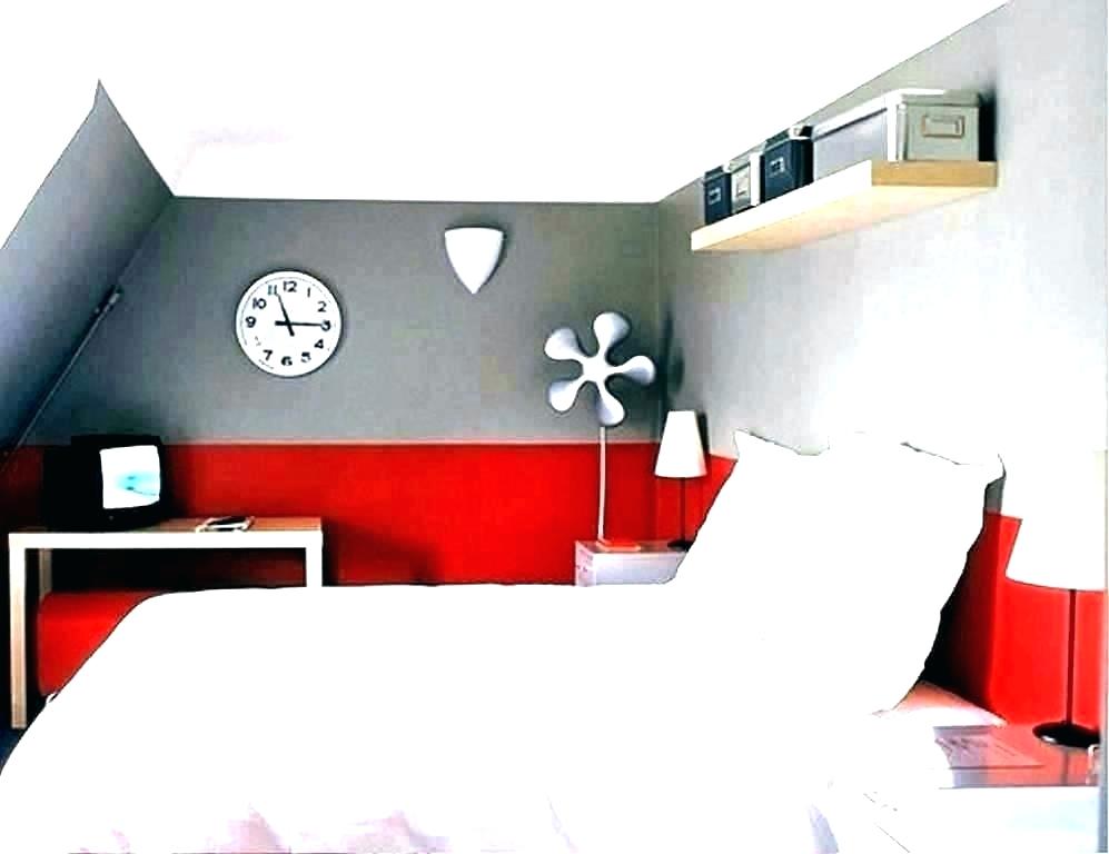 Red And Grey Bedroom Walls - HD Wallpaper 