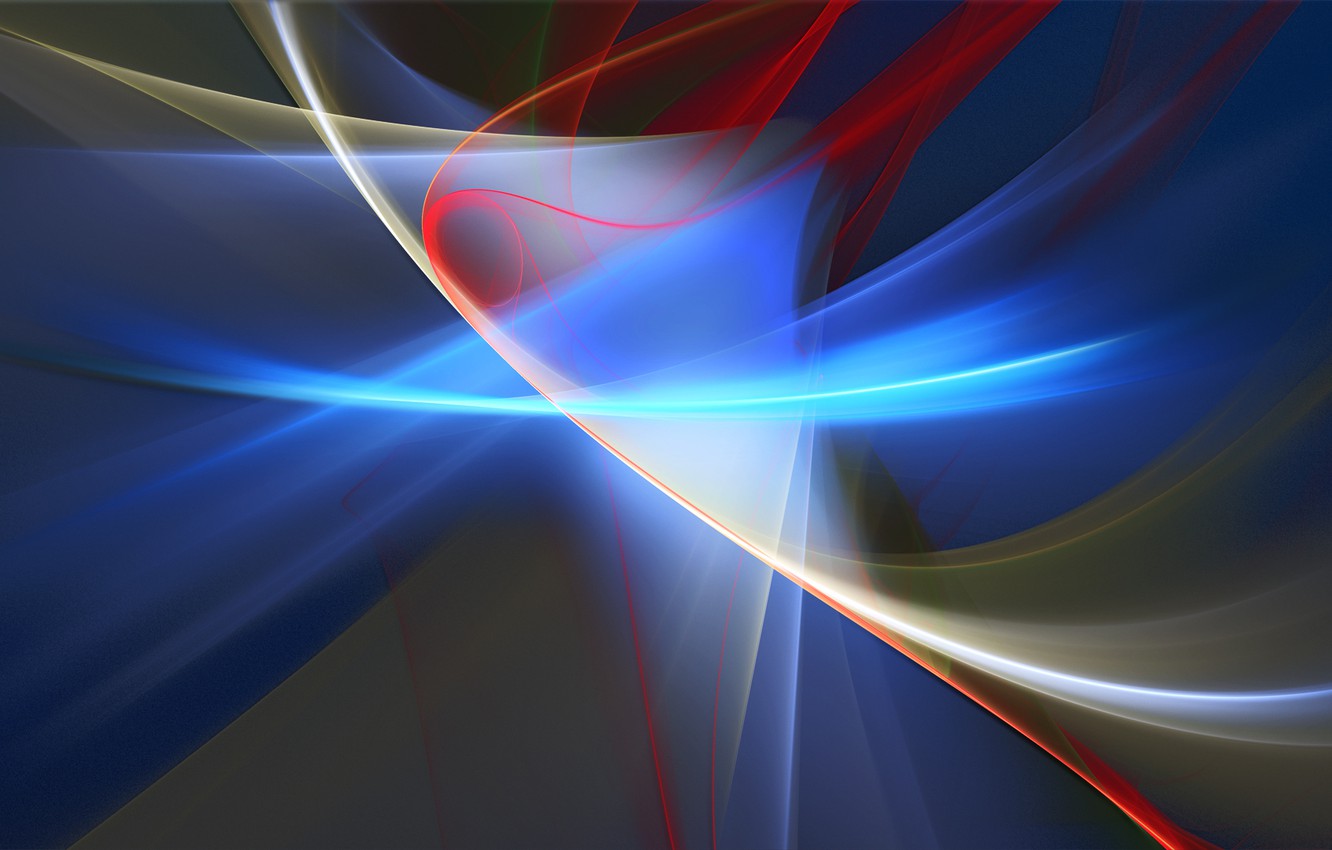 Photo Wallpaper Red, White, Grey, Blue, Lines, Veiled - Fractal Art - HD Wallpaper 