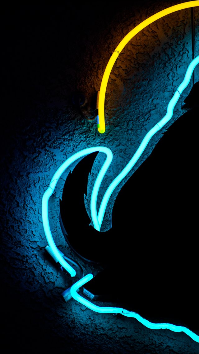 Blue And Yellow Led Light Iphone Wallpaper - Iphone 11 Pro Max Neon - HD Wallpaper 