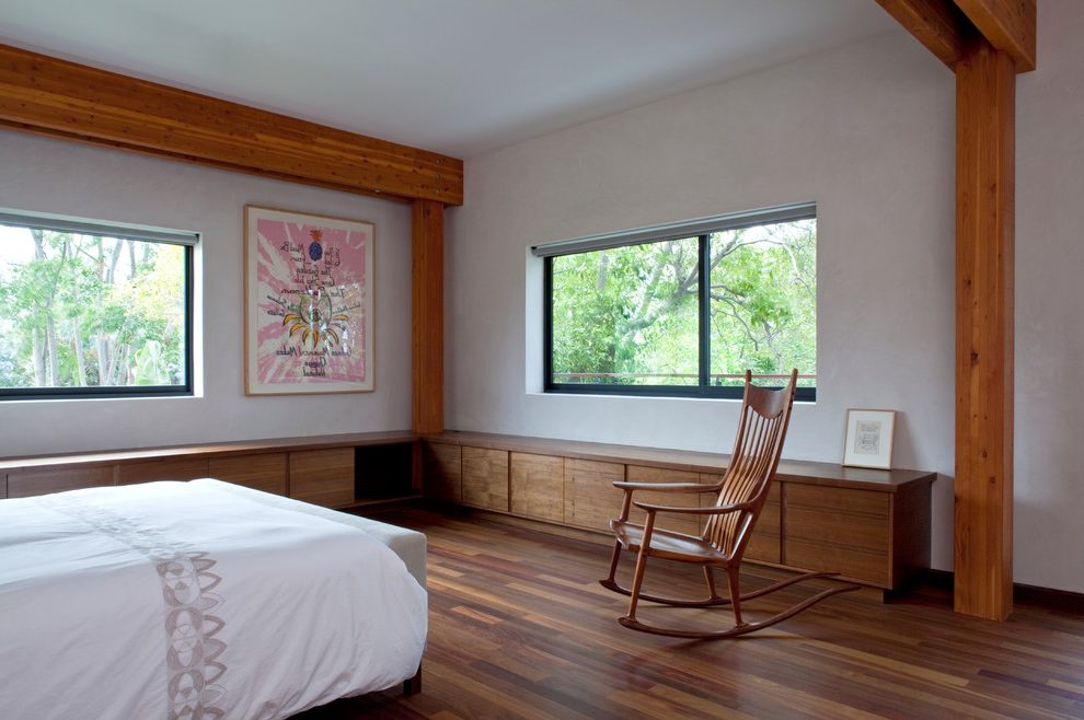 Terrific Exposed Structure Contemporary Bedroom In - Bedroom - HD Wallpaper 