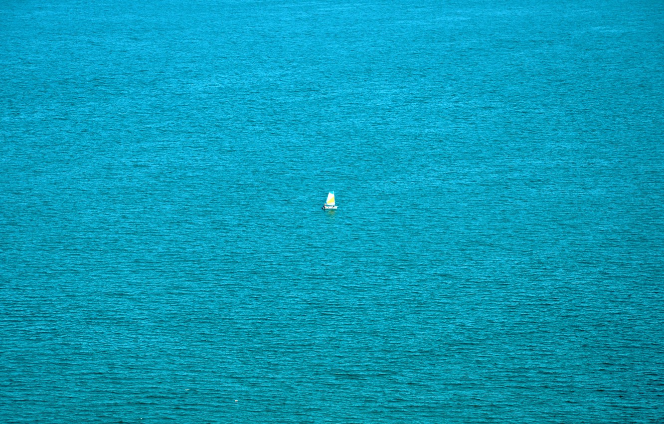 Photo Wallpaper Sea, Water, Boat, Ship, Sailboat, Turquoise - Sea - HD Wallpaper 