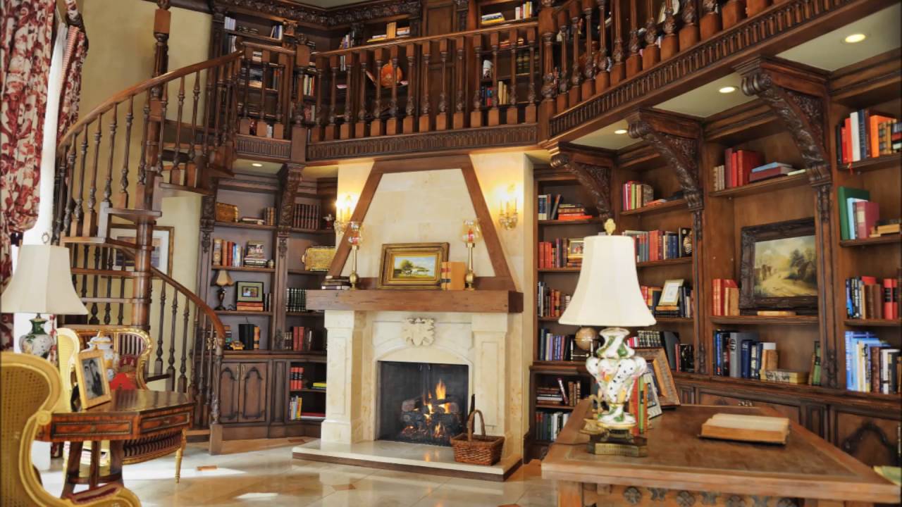 Luxury Home Library - HD Wallpaper 