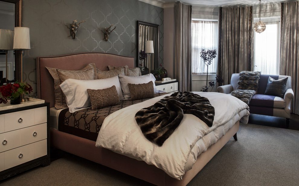 Moroccan Lighting Contemporary Bedroom Upholstered - Bedroom - HD Wallpaper 