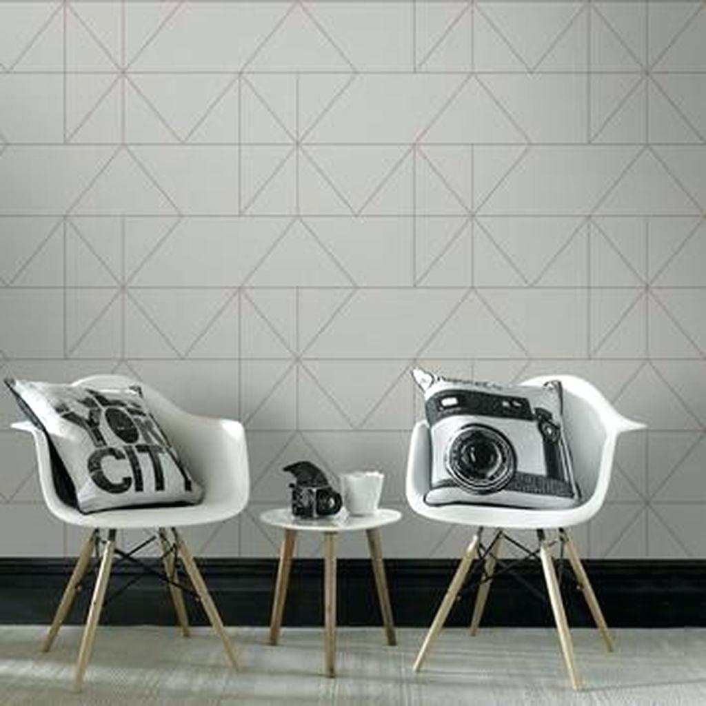 Gray And Gold Wallpaper Grey Rose Gold Wallpaper Gray - Kelly Hoppen Geo Grey And Rose Gold - HD Wallpaper 