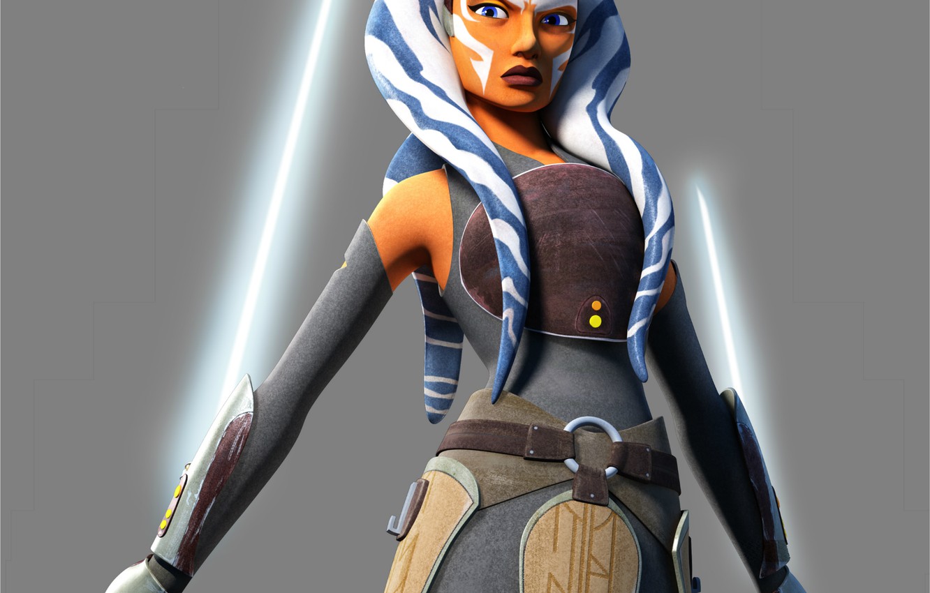 Photo Wallpaper Star Wars, Lightsabers, Asoka Tano, - Ahsoka Star Wars - HD Wallpaper 