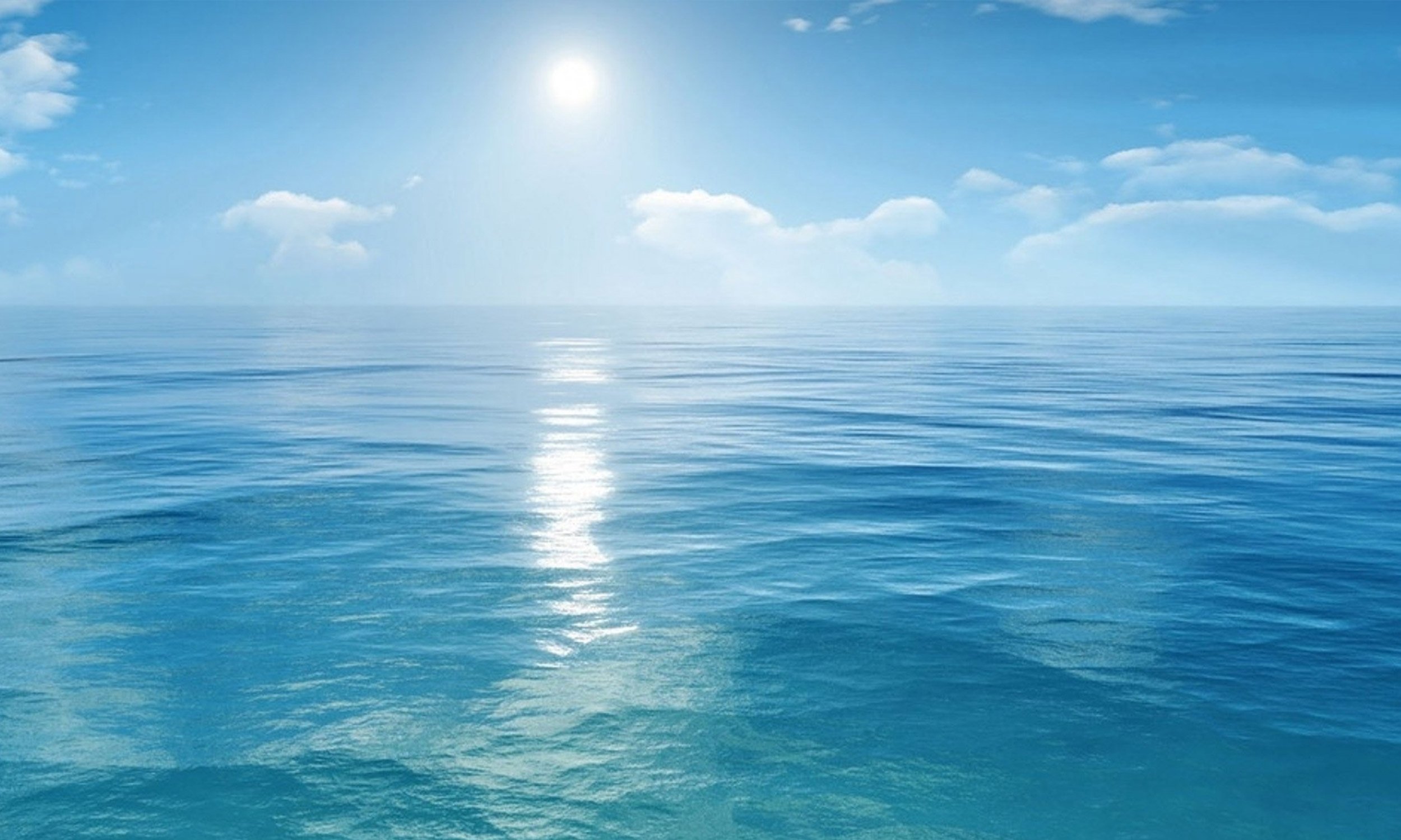 Mar Sol Nubes Naturaleza Wallpaper - Ocean Background - HD Wallpaper 