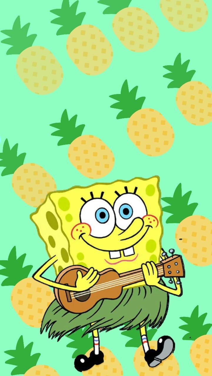Bob Esponja, Wallpaper, And Piña Image - Spongebob In A Hula Skirt -  720x1280 Wallpaper 