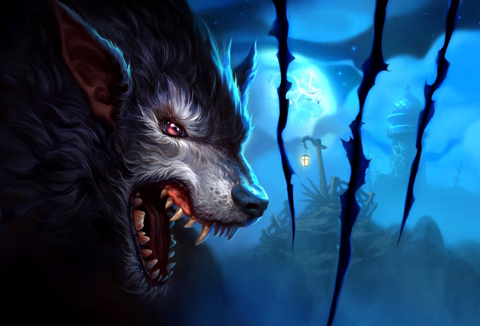 Animated Wolf Hd - HD Wallpaper 