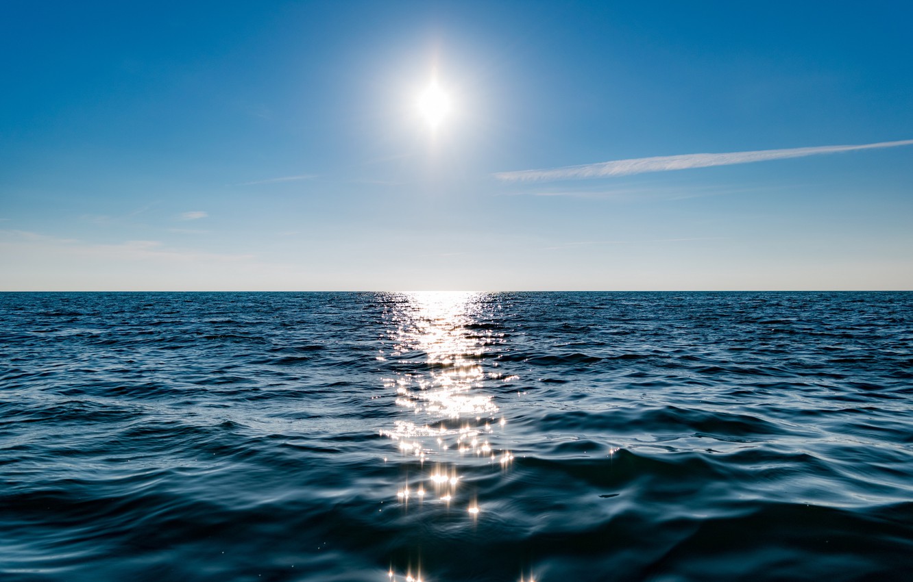 Photo Wallpaper Sea, The Sky, Water, The Sun, Light, - Sea Nature - HD Wallpaper 