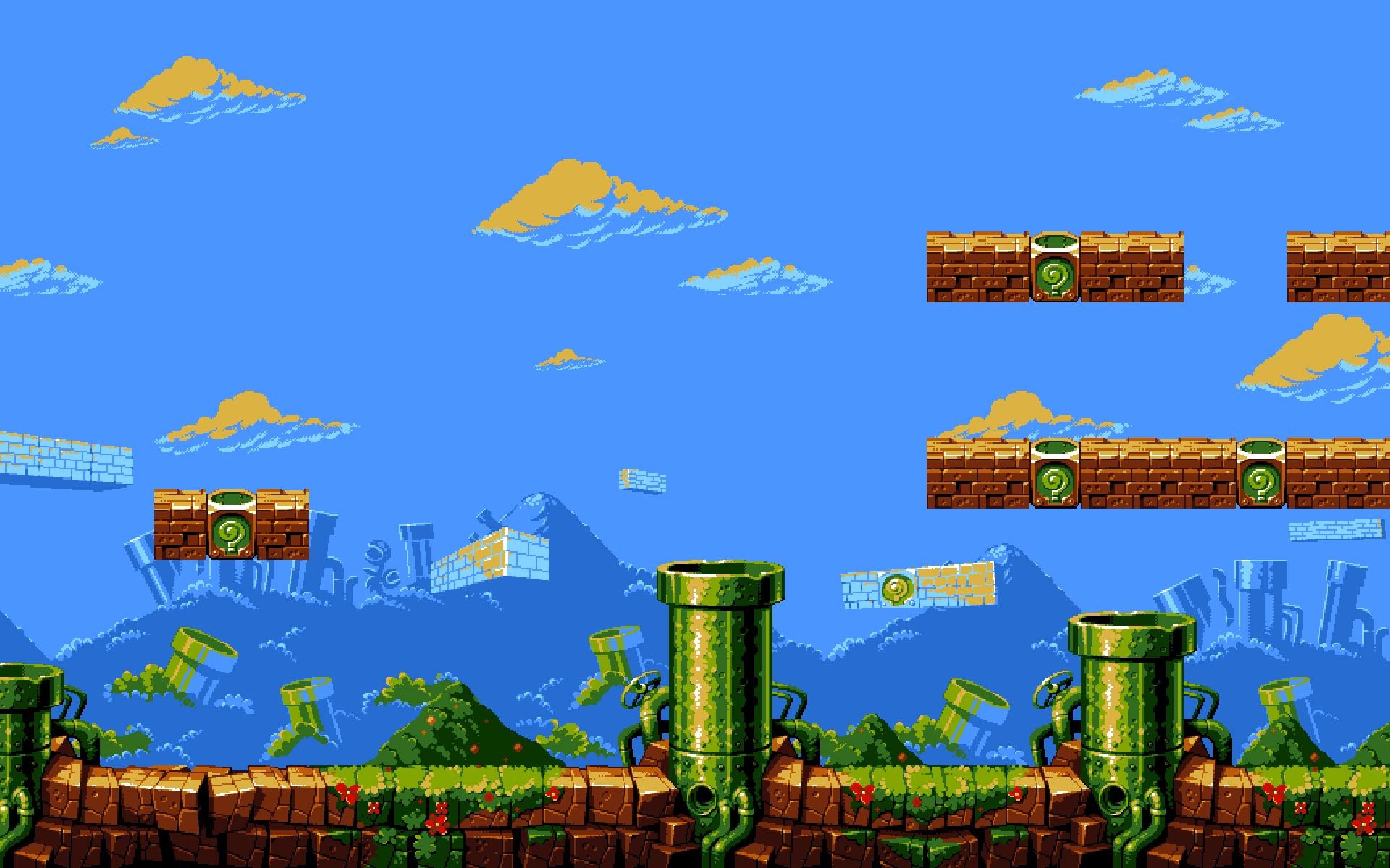 Super Mario Bros Wasteland Wallpaper 
 Data-src - Super Mario Pixel Art - HD Wallpaper 