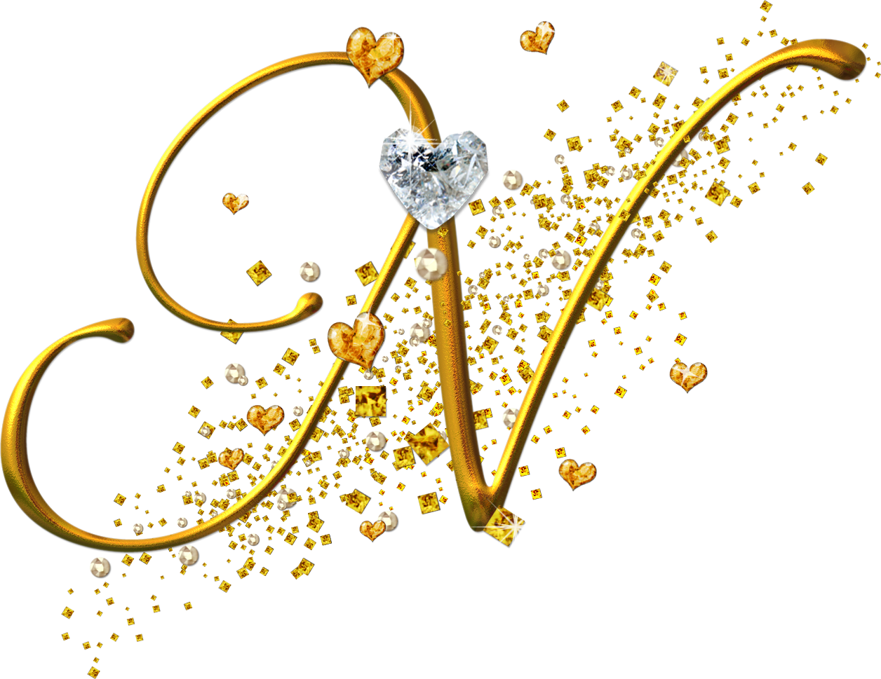 Gold Letter N Png - HD Wallpaper 