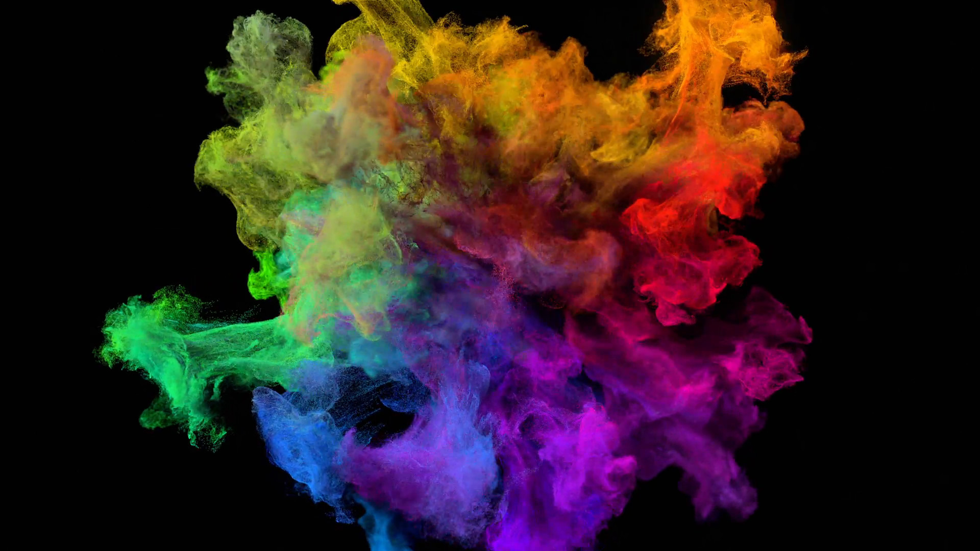 Color Explosion On Black Spectrum - Color Explosion Hd Png - HD Wallpaper 