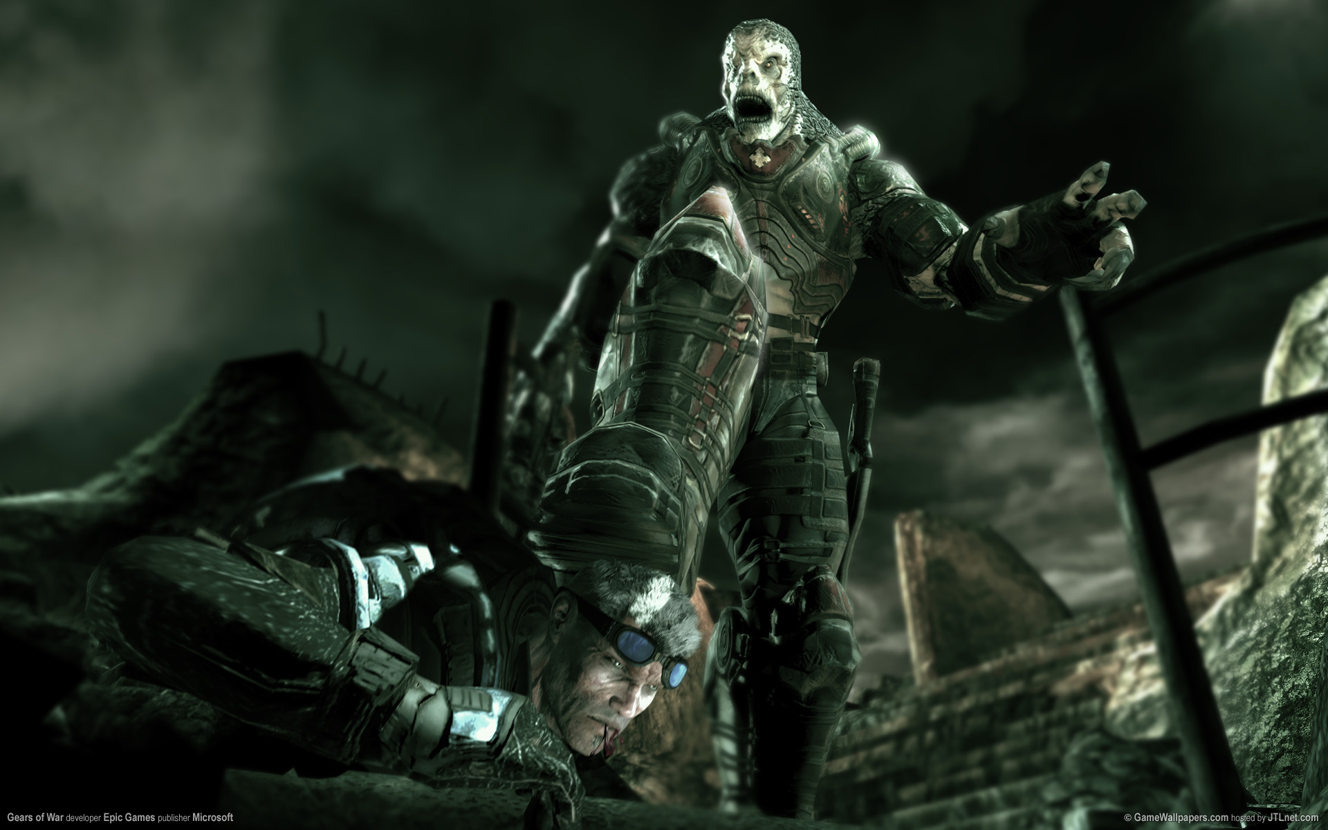 Games Wallpapers Hd Hq Gamers Free Wallpapers Wallpaper - Gears Of War 2 - HD Wallpaper 