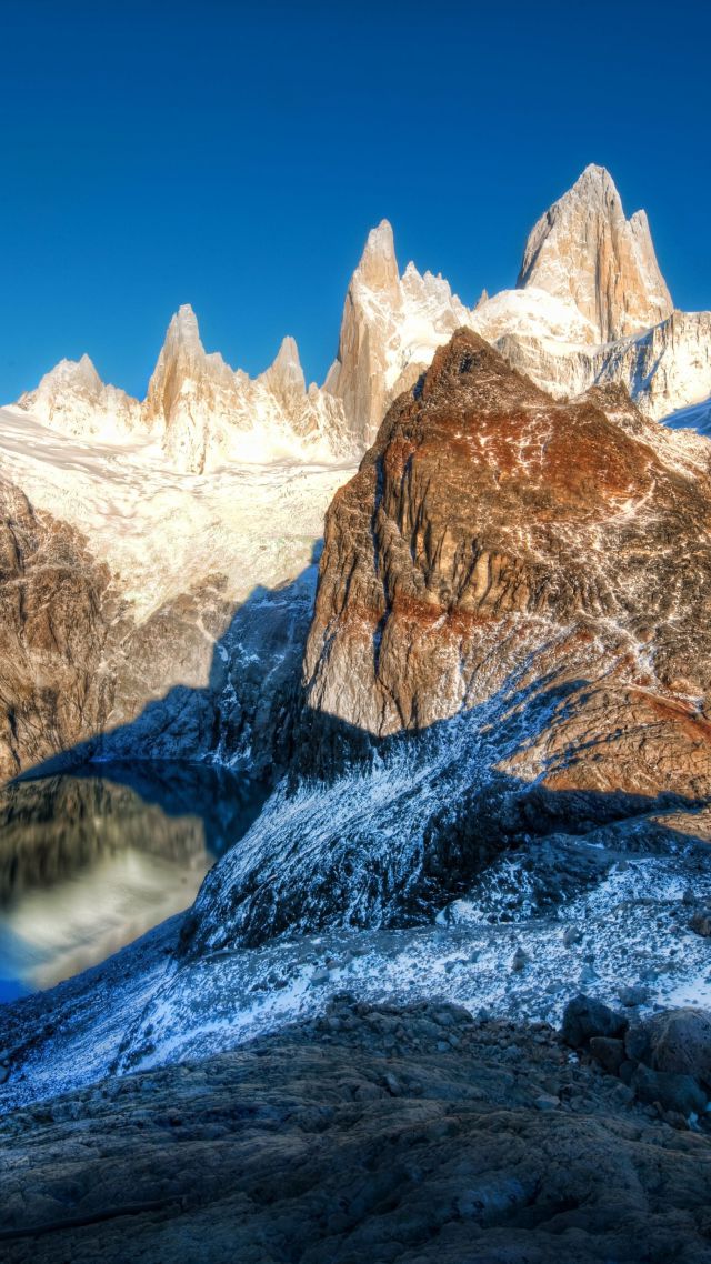 Andes, 4k, 5k Wallpaper, Argentina, Mountain, Lake, - Monte Fitz Roy - HD Wallpaper 