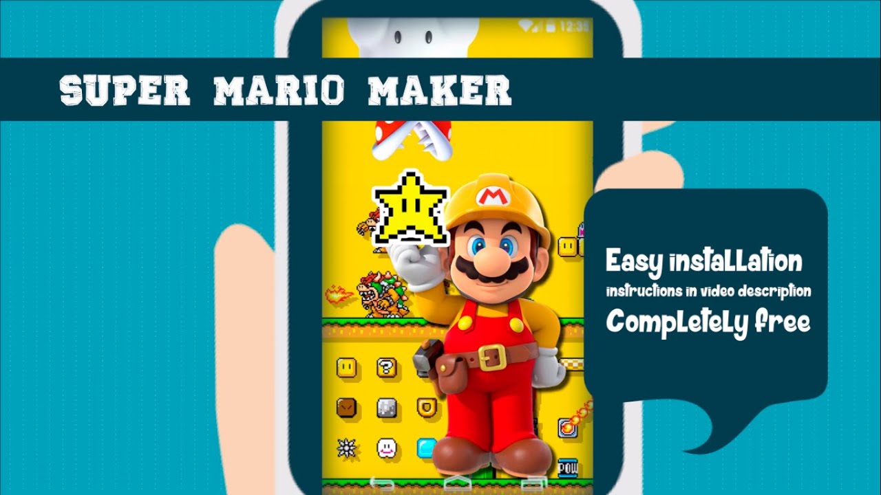 Mario Maker With Phone - HD Wallpaper 