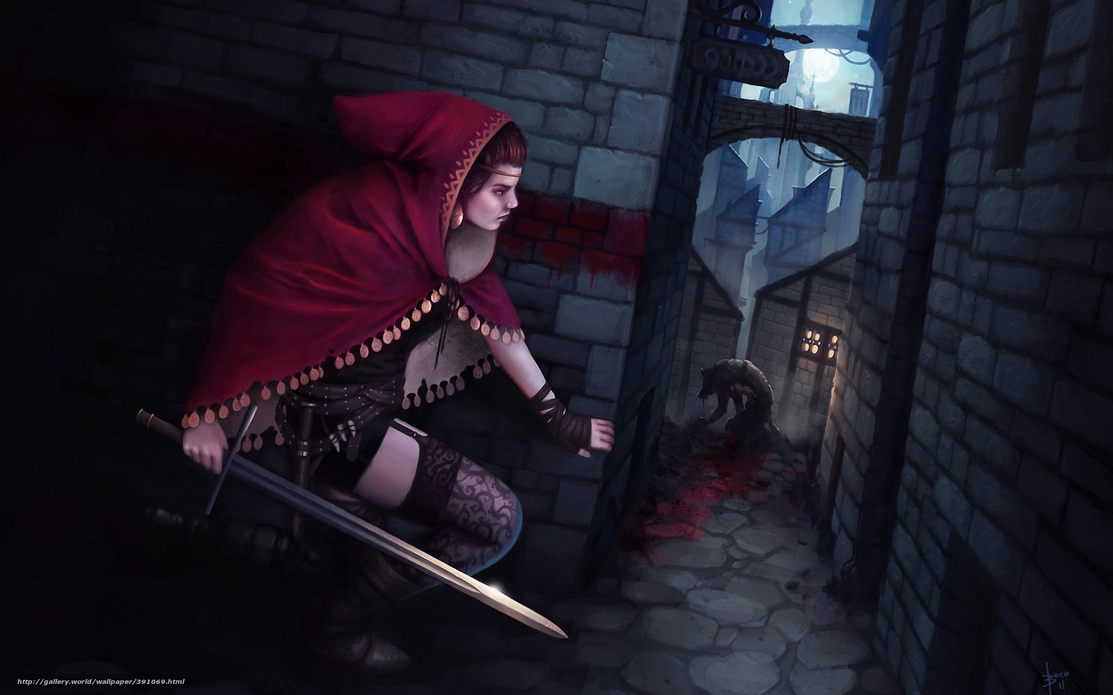 Descargar Gratis Arte, Ciudad, Monstruo, Hombre-lobo - Pc Game - HD Wallpaper 