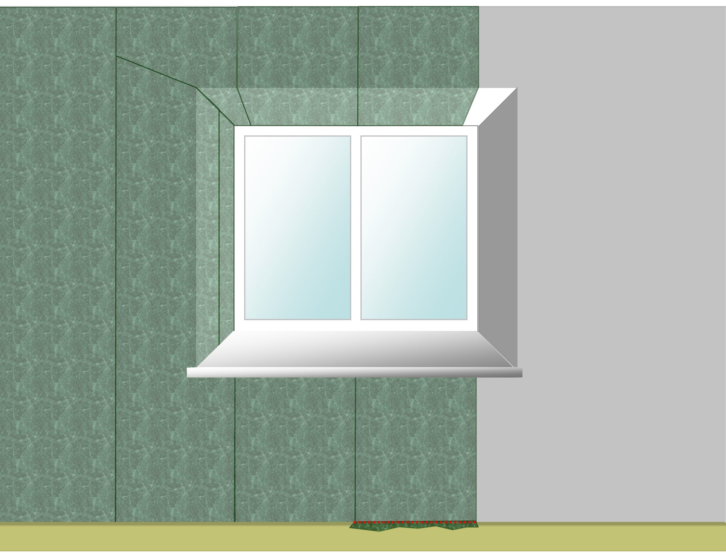 Wallpapering Around A Window - HD Wallpaper 