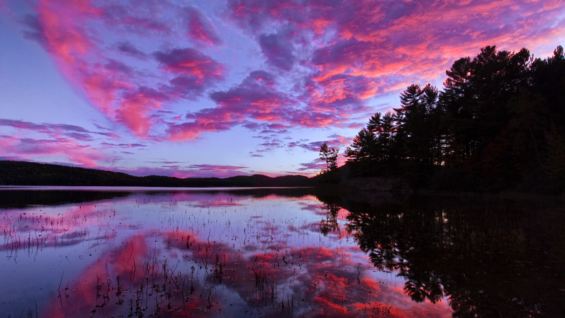 Beautiful Color, Natural Scenery Hd Wallpapers - Algonquin Sunset - HD Wallpaper 