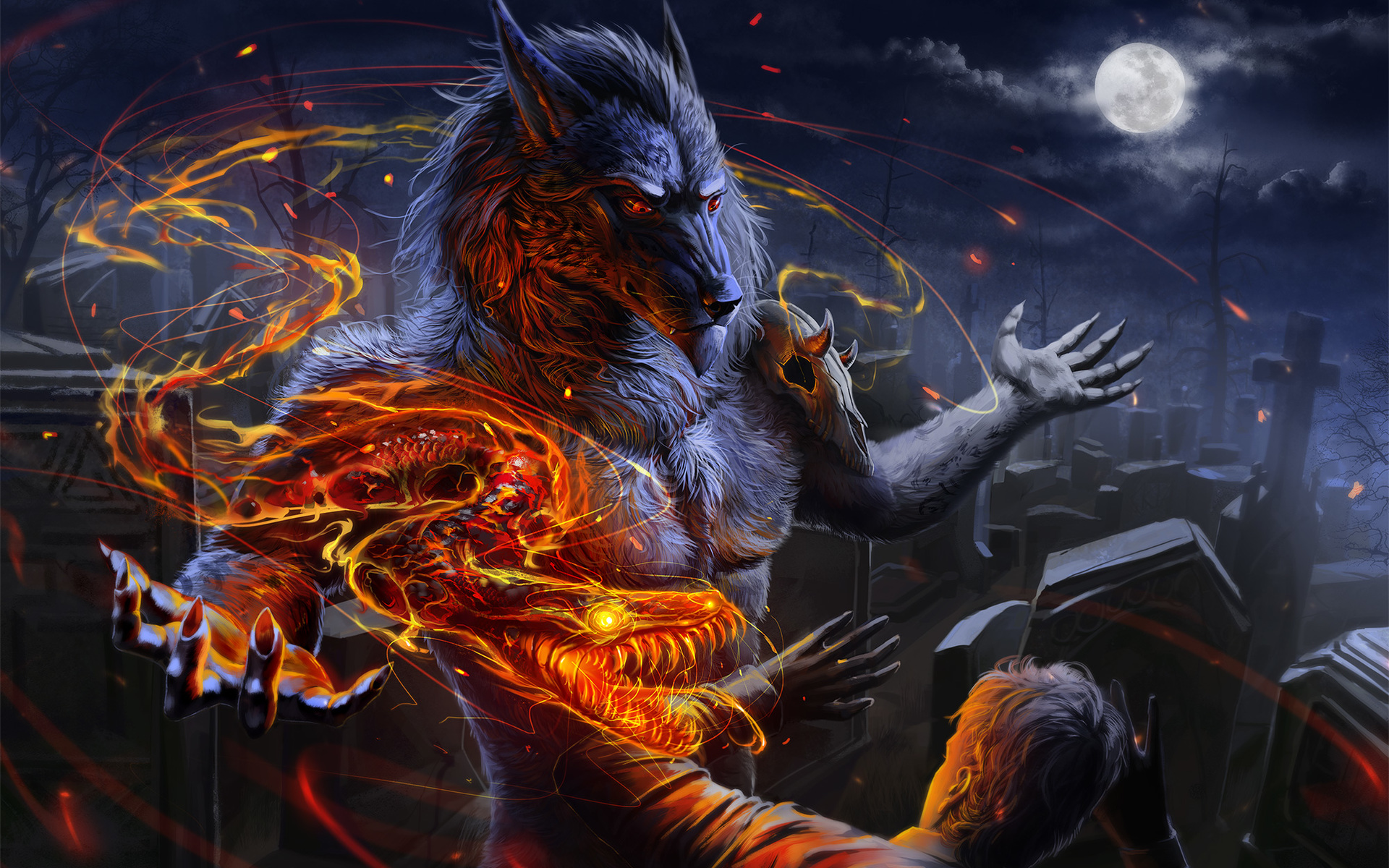 Hombre Lobo, Dragón, Monstruo, Darkness Werewolf Wallpapers 1440 X