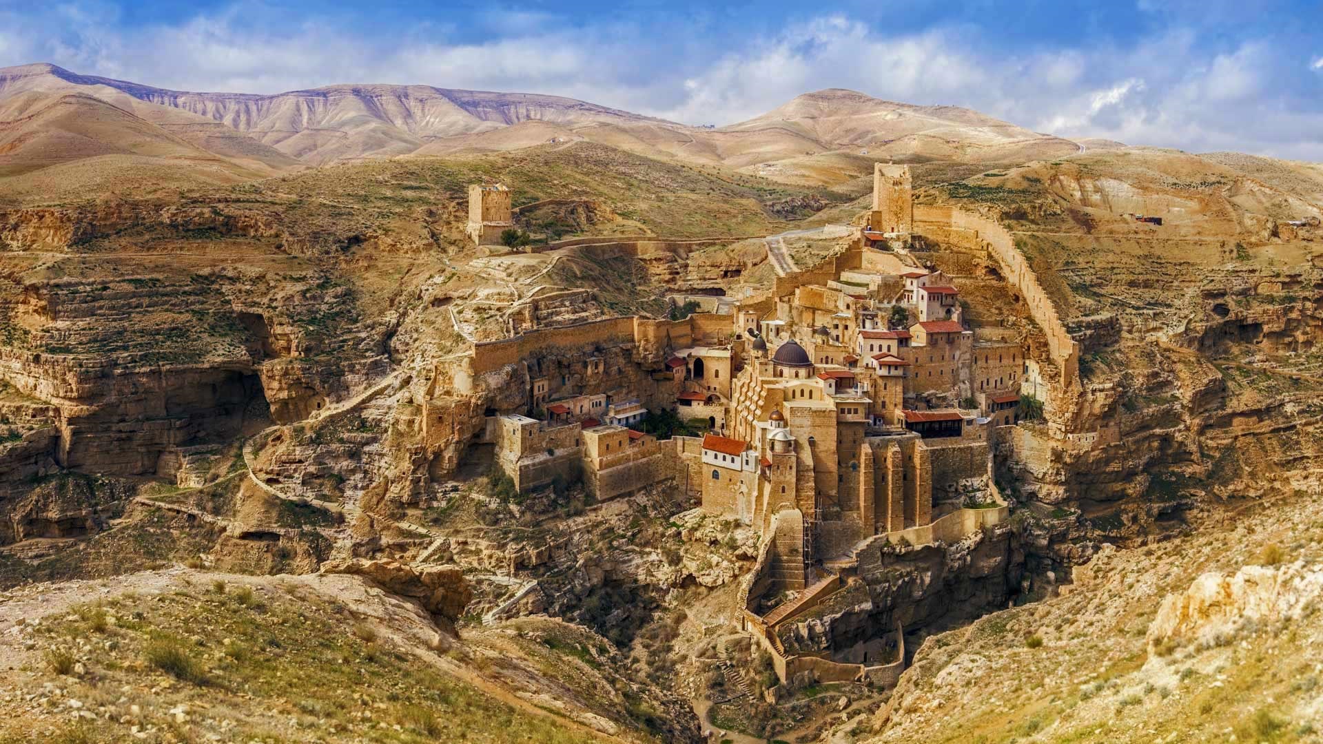 Wallpaper Mar Saba Monastery, Bethlehem, Judean Wilderness - Bing Israel - HD Wallpaper 