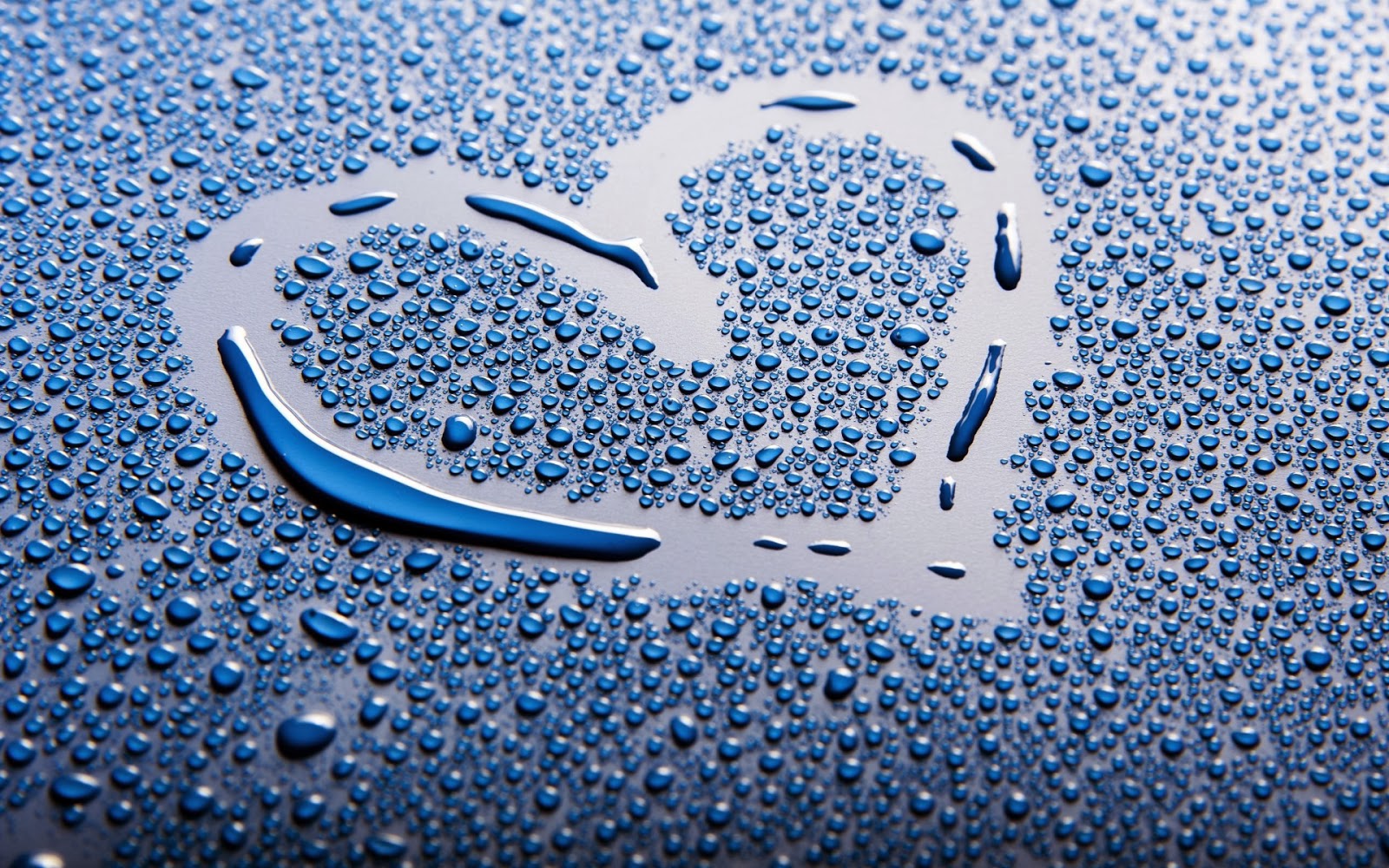 Blauen Wallpaper Mit Liebe Herz Aus Wasser - Water Love Hd - HD Wallpaper 