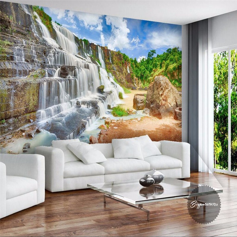 Custom Wallpaper Wall Stickers Wall Paintings Aesthetic - HD Wallpaper 