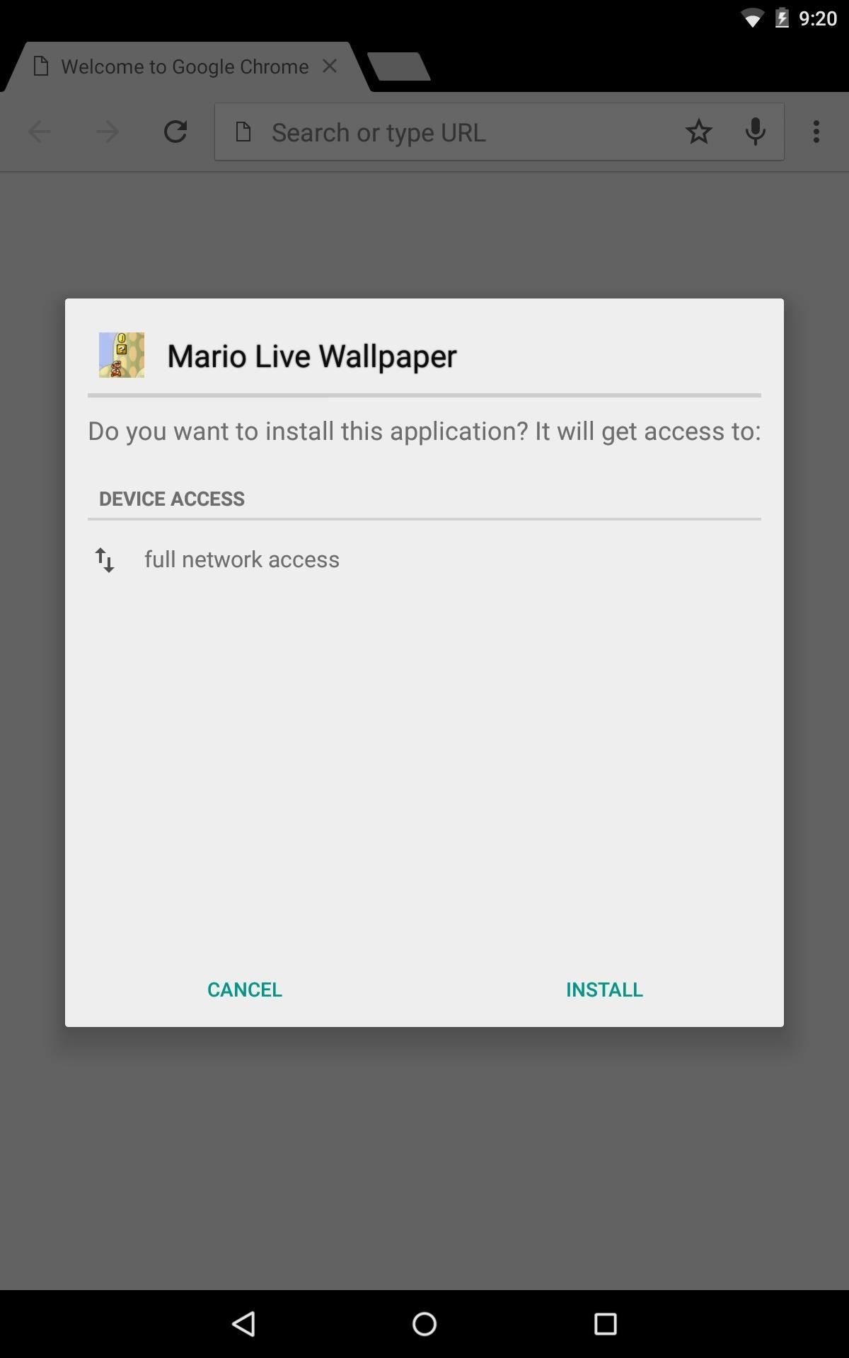 Mario Live Wallpaper - Menu Google Chrome Android - 1200x1920 Wallpaper -  