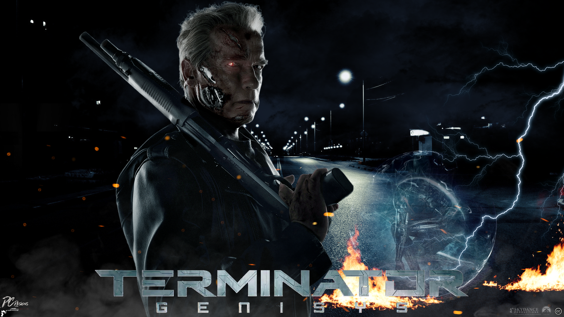 Terminator Genisys Poster Arnold - HD Wallpaper 
