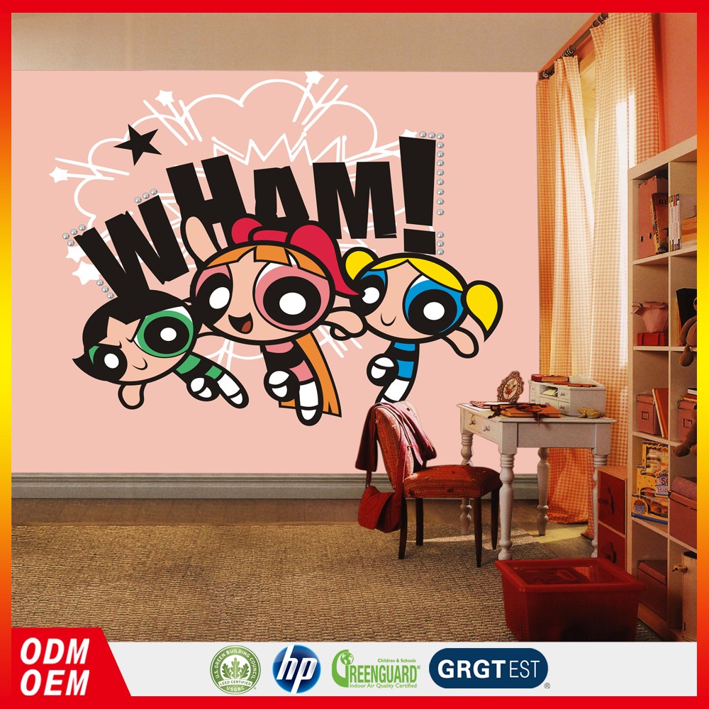 Kids Wall Mural Design Powerpuff Girls - Powerpuff Girl School Bag - HD Wallpaper 