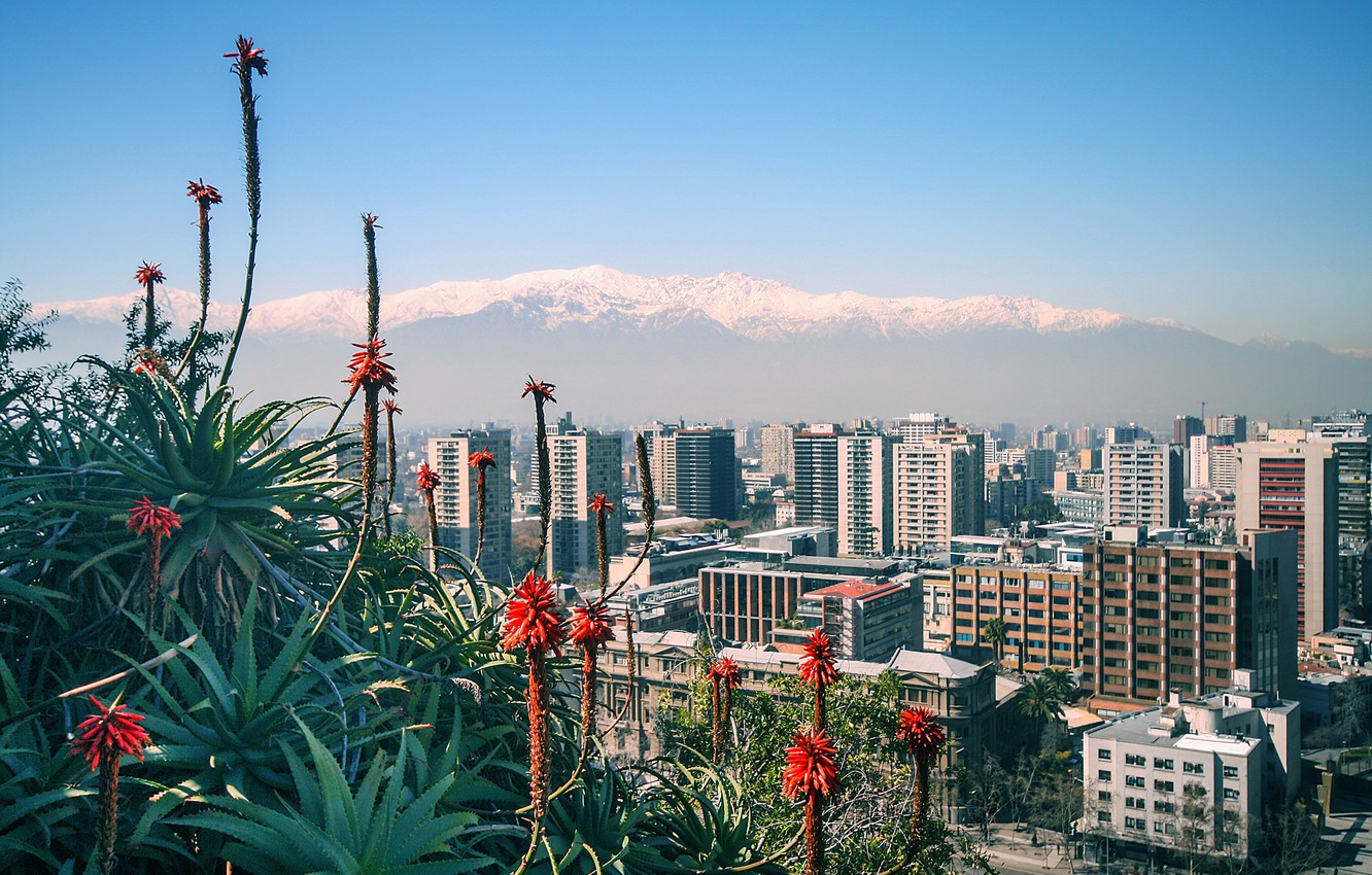 Photo Wallpaper Mountains, Home, Chile, Santiago, Chile, - Chile - HD Wallpaper 