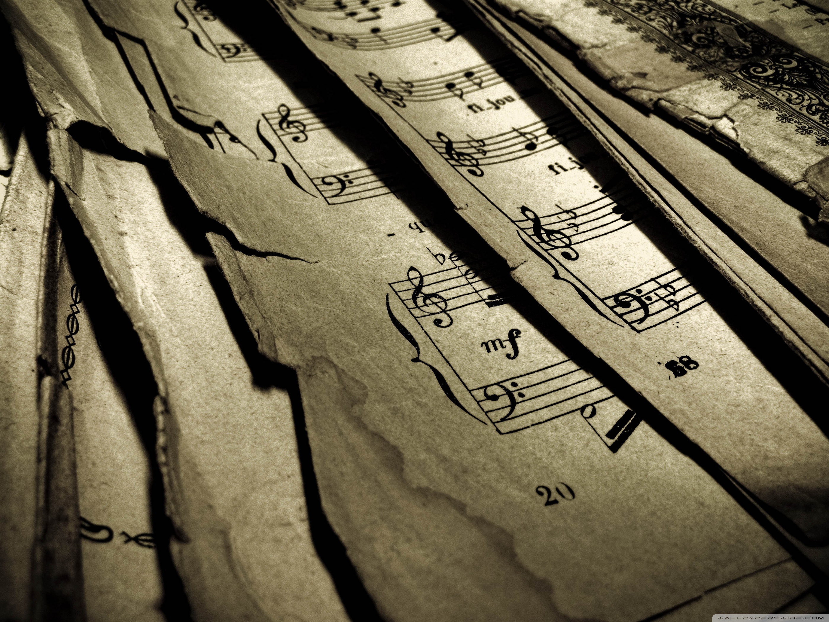 Sheet Music Old - HD Wallpaper 