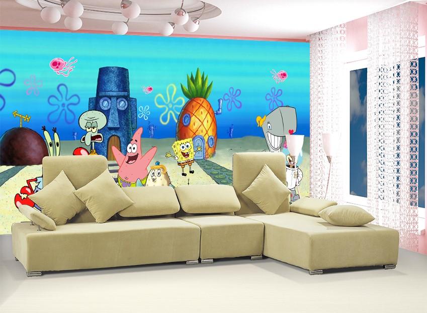 Spongebob Mural - HD Wallpaper 