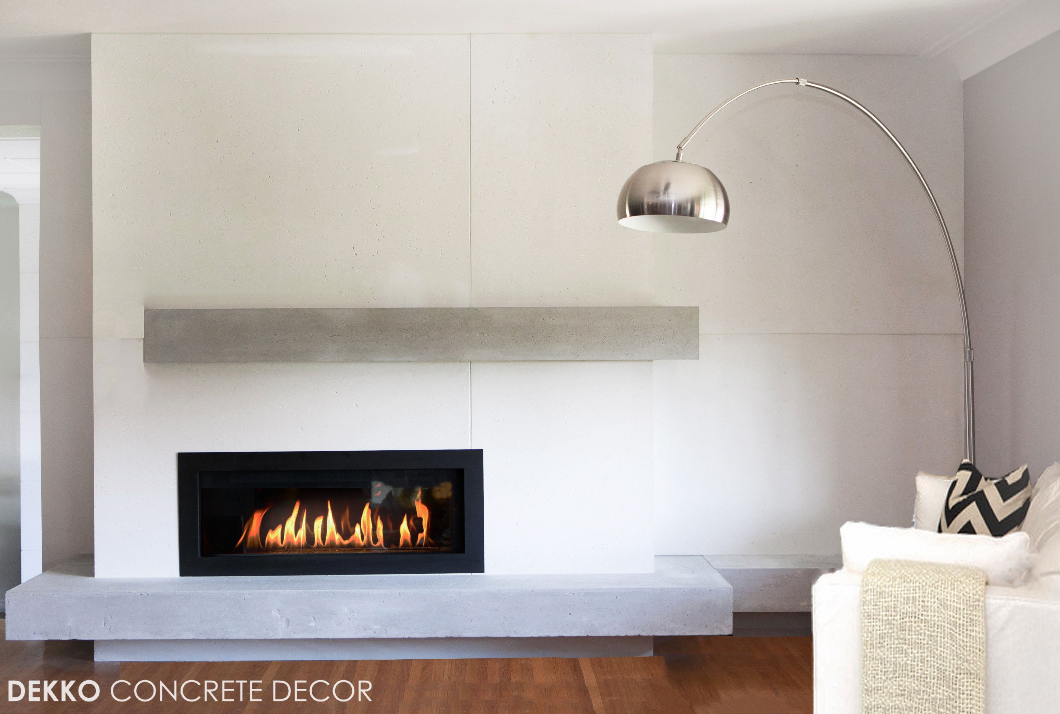 Modern Floating Fireplace Mantel Shelf - HD Wallpaper 