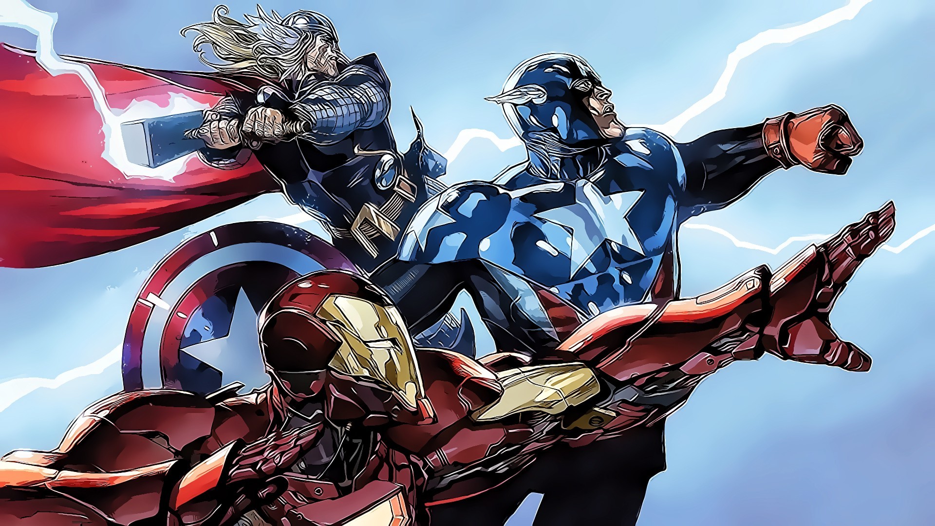 1920x1080, Marvel Comics, Iron Man, Captain America, - Marvel Comics Wallpapers Hd - HD Wallpaper 