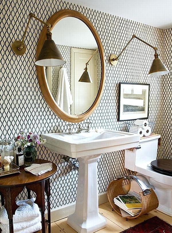 Bathroom Wall Papers How To Add Elegance To A Bathroom - Swing Arm Bath Sconce - HD Wallpaper 