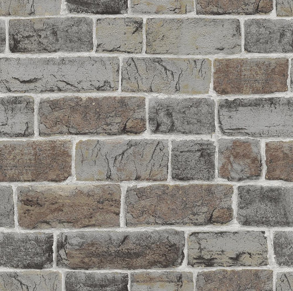 Grey Brown Brick - HD Wallpaper 