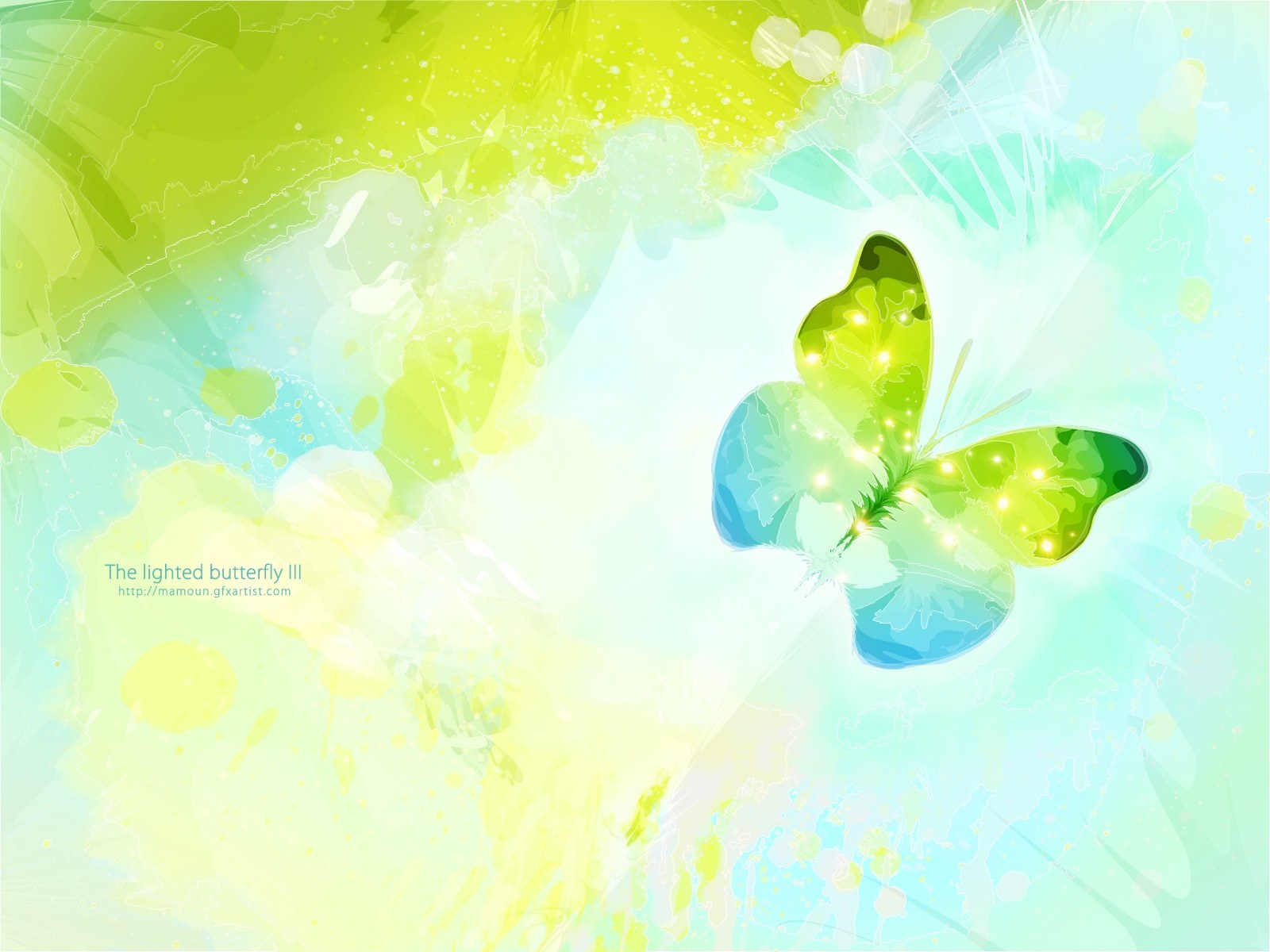 Latest Full Hd Wallpapers - Light Green Colour Background With Butterfly - HD Wallpaper 