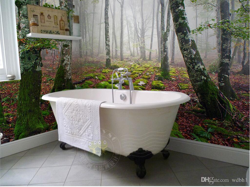 3d Wallpaper For Bathroom Wall - HD Wallpaper 