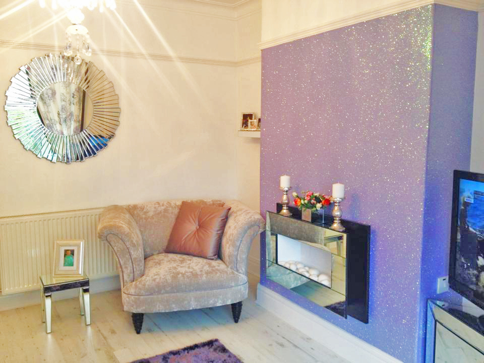 Lilac Glitter Paint For Walls - HD Wallpaper 
