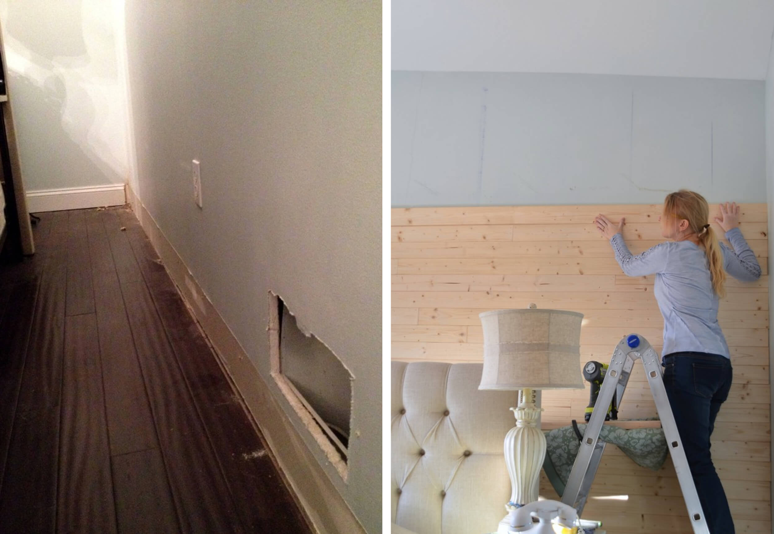 How To Add Character And Charm To Boring Architecture - Diy Wood Paneling - HD Wallpaper 