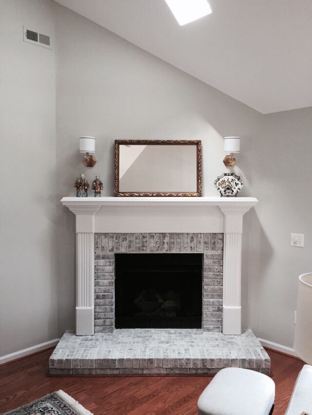 Fire Place Grey Brick - HD Wallpaper 