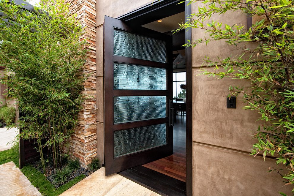 Orange County Armoire With Glass Doors Contemporary - Apartment - HD Wallpaper 