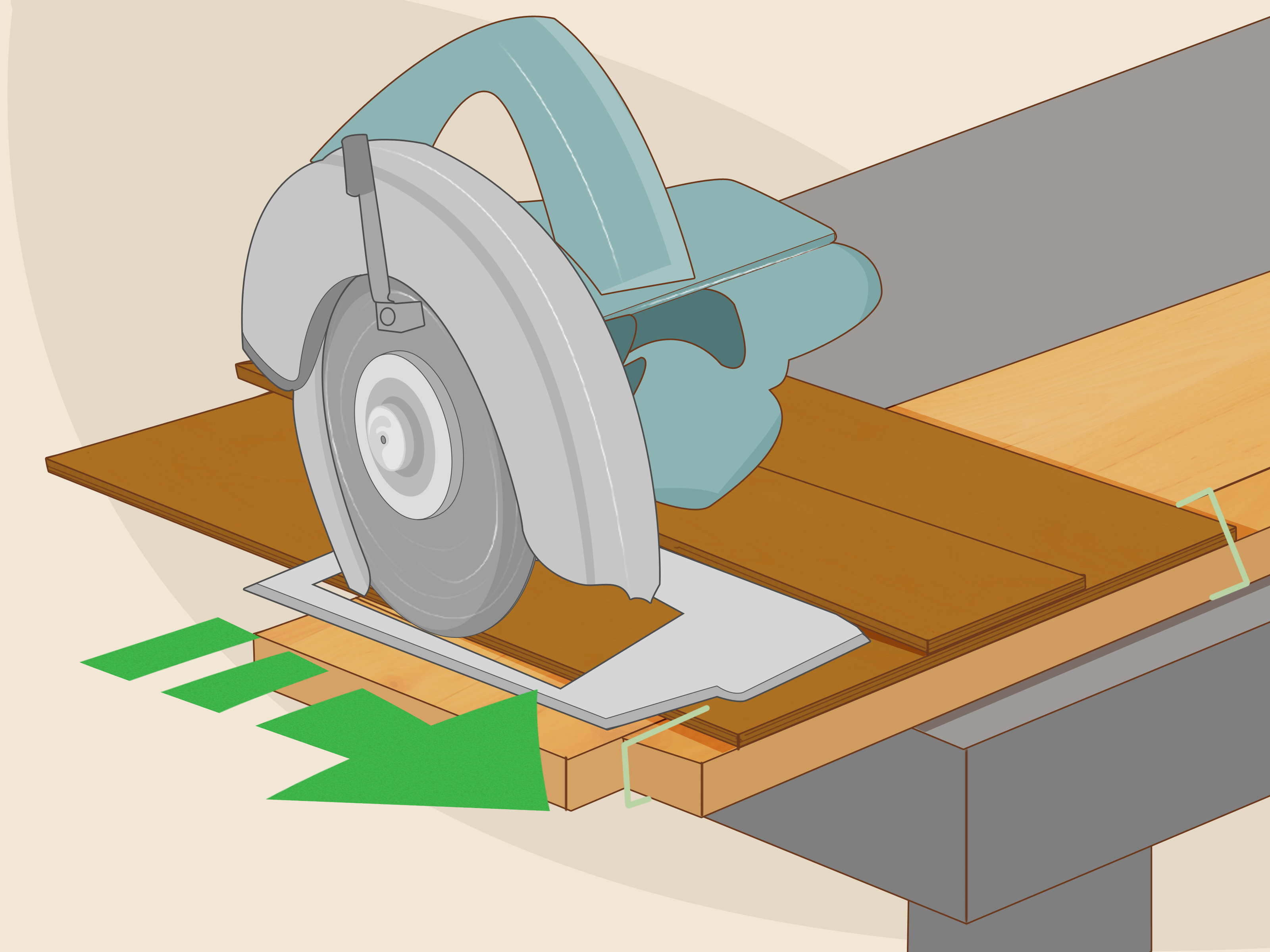Image Titled Make Straight Cuts With A Circular Saw - HD Wallpaper 