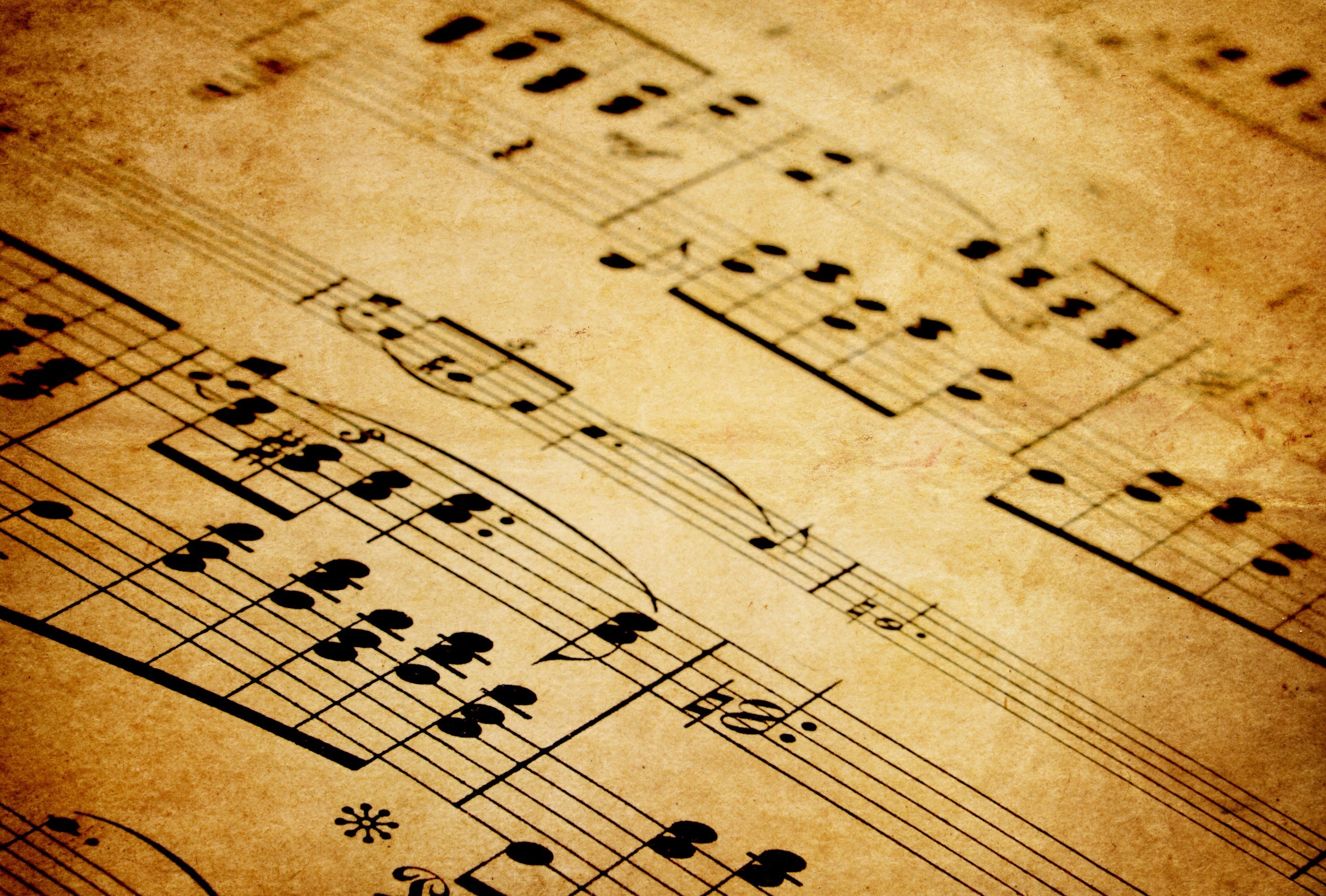 2703x1827, Old Music Sheet Wallpaper - Classical Music - HD Wallpaper 